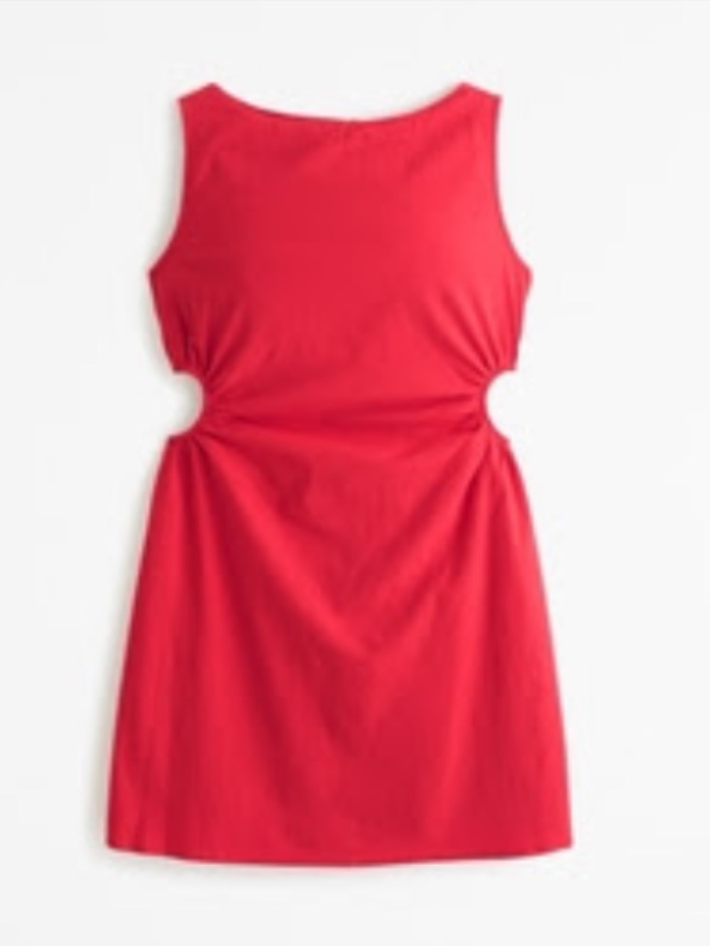 Abercrombie Red Stretch Cotton Cutout Mini Dress
